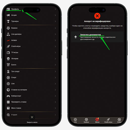 Верификация профиля